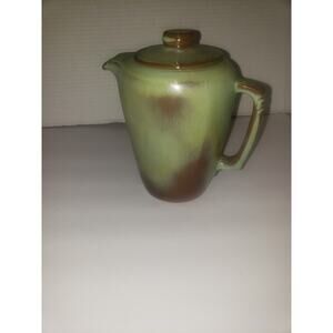 Frankoma Vintage Plainsman Prairie Green Large Tea Coffee Pot, Pitcher with Lid